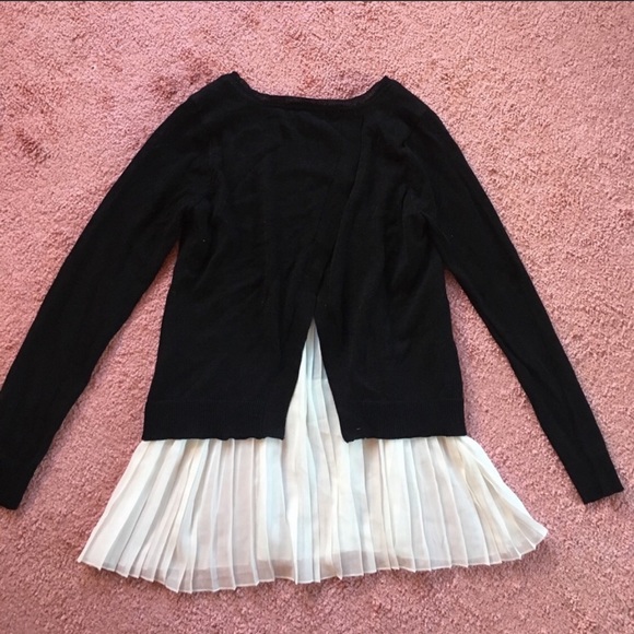 Fever Tops - FEVER Layered Sweater With Split Back Detail